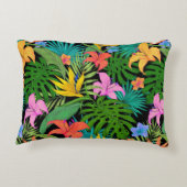 ハワイアントロピカルフローラパーム葉ズ アクセントクッション (裏面)