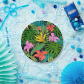 ハワイアントロピカルフローラパーム葉ズ ペーパープレート (パーティー)