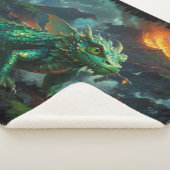 ハワイアンドラゴンが自分を溶岩で温める シェルパブランケット (3/4)