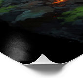 ハワイアンドラゴンが自分を溶岩で温める ポスター (コーナー)