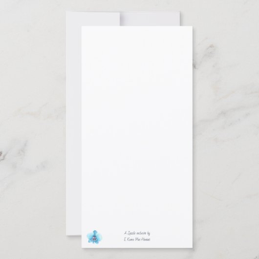 ハワイアンドリームズトールノートカード サンキューカード (裏面)