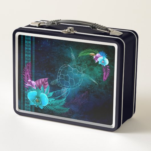 ハワイアンドリームズレトロ弁当箱 メタルランチボックス (正面)