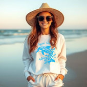 ハワイアンドルフィンフリップピンファブルースライトブルー Tシャツ