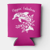 ハワイアンドルフィンフリプピンの素晴らしいピンク 缶クーラー (正面)