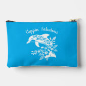 ハワイアンドルフィンフリプピンファブルブルー アクセサリーポーチ (裏面)