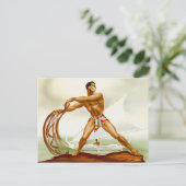 ハワイアンネット漁師 ポストカード (スタンド正面)