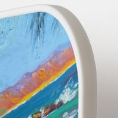 ハワイアンノースショアウェーブピックパドル ピックルボールラケット (左詳細)