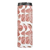 ハワイアンハイビスカスの花：茶色の熱帯スタイル。 タンブラー (裏面)