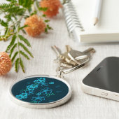 ハワイアンハイビスカスアイコン キーホルダー (側面)