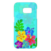 ハワイアンハイビスカスアクアブルーサムスンS7 Case-Mate iPhoneケース (裏面)