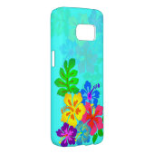 ハワイアンハイビスカスアクアブルーサムスンS7 Case-Mate iPhoneケース (裏面/右)