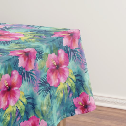 ハワイアンハイビスカスアンドシダ雨林 テーブルクロス (インサイチュ)