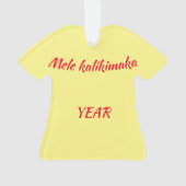 ハワイアンハイビスカスイエローオーナメント オーナメント (裏面)