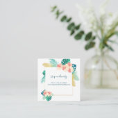 ハワイアンハイビスカスウェディングRSVPカード エンクロージャーカード (スタンド正面)