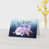 ハワイアンハイビスカスグリーティングカード カード (黄色い花)