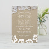 ハワイアンハイビスカスサマービーチ目的地ウェディング 招待状 (スタンド正面)