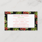 ハワイアンハイビスカスデザイン、フローラ 名刺 (裏面)