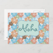 ハワイアンハイビスカストロピカルフラワー ポストカード (正面/裏面)
