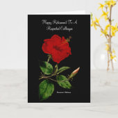 ハワイアンハイビスカスバイピエールジョセフレドゥテ カード (黄色い花)