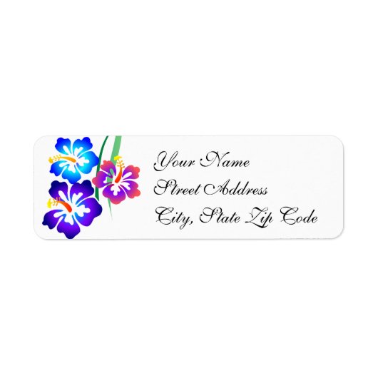 ハワイアンハイビスカスフラワーズアロハ ラベル (正面)