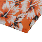 ハワイアンハイビスカスフラワーバックグラウンド カッティングボード (角)