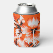 ハワイアンハイビスカスフラワーバックグラウンド 缶クーラー (缶裏面)
