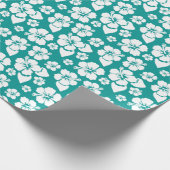 ハワイアンハイビスカスフラワーパターン ラッピングペーパー (角)