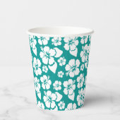 ハワイアンハイビスカスフラワーパターン 紙コップ (裏面)