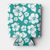 ハワイアンハイビスカスフラワーパターン 缶クーラー (正面)