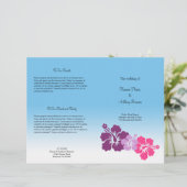 ハワイアンハイビスカスフラワーパープルウェディングプログラム (スタンド正面)