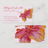 ハワイアンハイビスカスフラワー名刺 名刺 (正面/裏面)