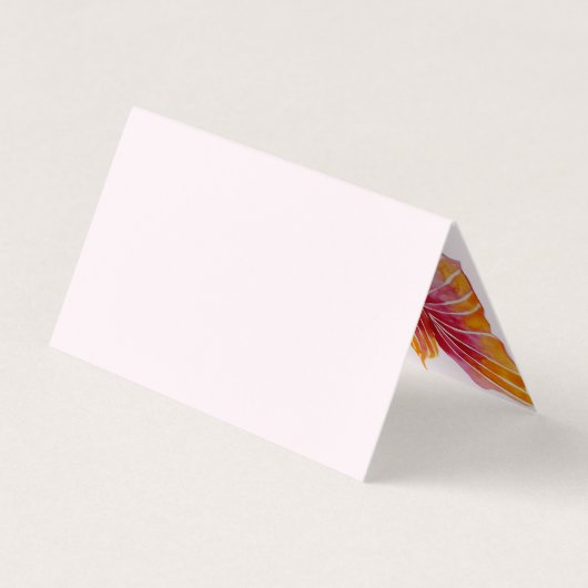 ハワイアンハイビスカスフラワー折り畳み名刺 名刺 (裏面)