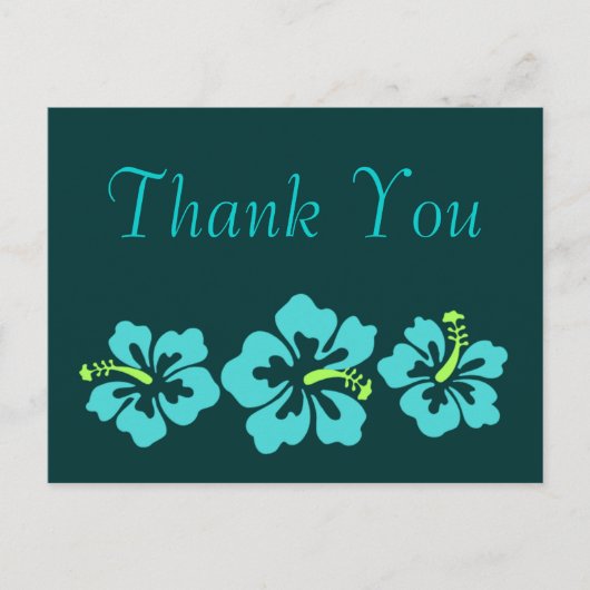 ハワイアンハイビスカスフラワー ポストカード (正面)