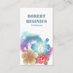 ハワイアンハイビスカスフラワーgd6557 名刺