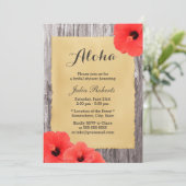ハワイアンハイビスカスフローラアロハブライダルシャワー 招待状 (スタンド正面)