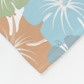 ハワイアンハイビスカスフローラ フリースブランケット (角)