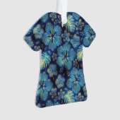 ハワイアンハイビスカスブルーオーナメント オーナメント (正面)