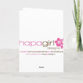 ハワイアンハイビスカスホヌ折り畳みクリスマスカード シーズンカード (裏面)