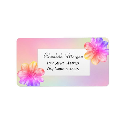 ハワイアンハイビスカスホログラフィック ラベル (正面)