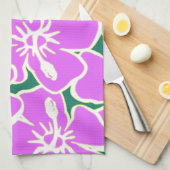 ハワイアンハイビスカスルアウ（ハワイ式宴会） キッチンタオル (四つ折り)