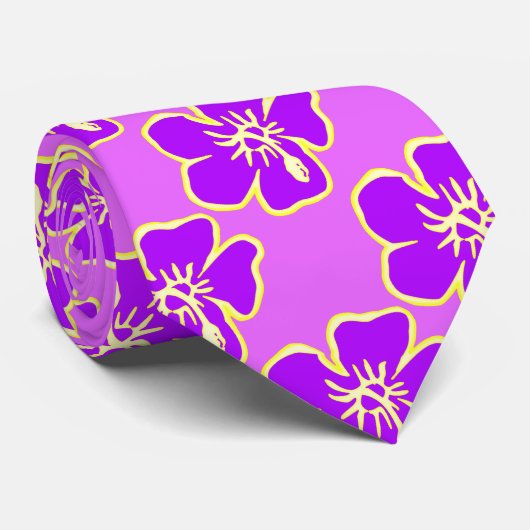 ハワイアンハイビスカスルアウ（ハワイ式宴会） ネクタイ (ロール)