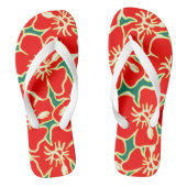 ハワイアンハイビスカスルアウ（ハワイ式宴会） ビーチサンダル (フットベッド)