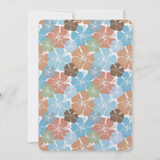 ハワイアンハイビスカス結婚フローラ 招待状 (裏面)