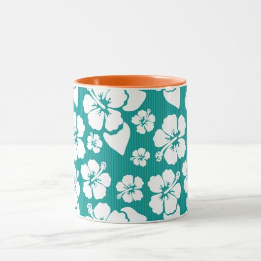 ハワイアンハイビスカス花模様 マグカップ (中央)