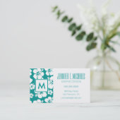 ハワイアンハイビスカス花模様 名刺 (スタンド正面)