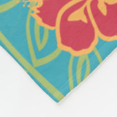 ハワイアンハイビスカス フリースブランケット (角)