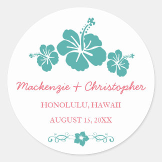 ハワイアンハイビ結婚スカス ラウンドシール