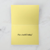 ハワイアンハッピーバースデー深いイエローハイビスカスカード カード (内部)
