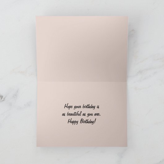 ハワイアンハッピーバースデー非常にピンクハイビスカスカード カード (内部)