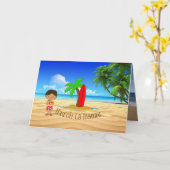 ハワイアンハッピーバースデー カード (黄色い花)